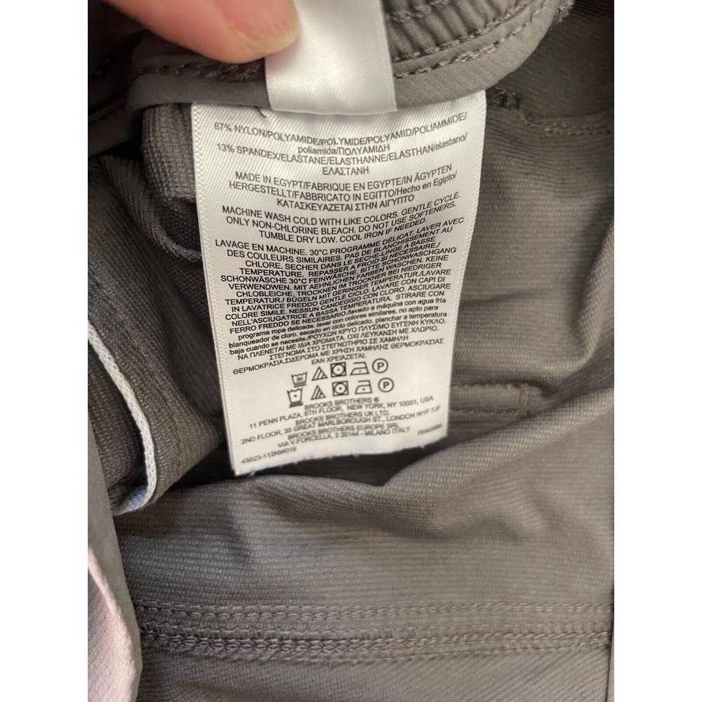 Brooks Brothers Golf Performance Pants‎ Gray 30 X 30 Nylon Spandex Chino Khaki - Picture 10 of 15